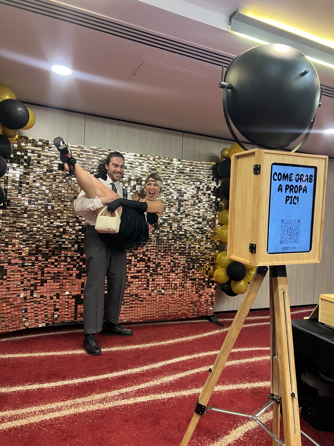 Guests enjoying a Prop A Pic event